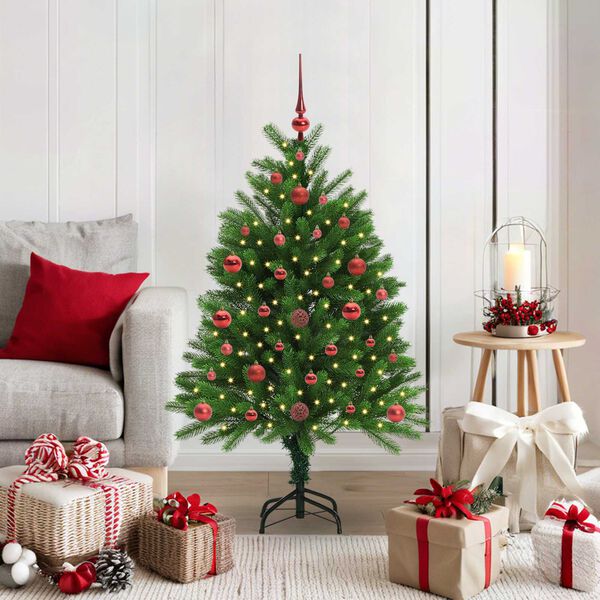 vidaXL Sapin de Noël avec 150 LED avec support Vert 120 cm PE