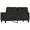 vidaXL Canap&eacute; &agrave; 2 places Noir 120 cm Tissu