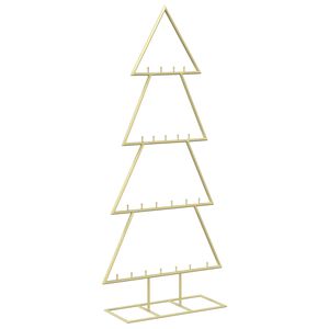 vidaXL Sapin de No&euml;l en m&eacute;tal avec support KUOPIO 125 cm Acier Dor&eacute;