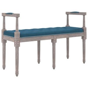 vidaXL Banc Bleu 110x40x70 cm Velours