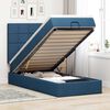 vidaXL Lit ottoman avec matelas et LED Bleu 90x200 cm Tissu