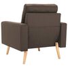 vidaXL Fauteuil marron tissu