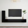 vidaXL Ensemble de meubles TV 3 pcs Noir Bois d'ing&eacute;nierie