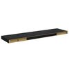 vidaXL Étagère murale flottante 2 pcs Noir brillant 90x23,5x3,8 cm MDF