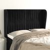 vidaXL T&ecirc;te de lit avec oreilles Noir 147x23x118/128 cm Velours