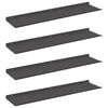 vidaXL &Eacute;tag&egrave;re flottante 4 pcs Noir 80 x 18 x 2,5 cm Acier