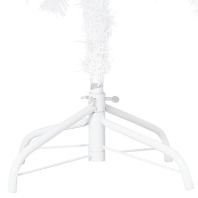 vidaXL Arbre de Noël artificiel pré-éclairé et boules blanc 180 cm PVC