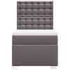 vidaXL Sommier &agrave; lattes de lit avec matelas Gris 90x200 cm Similicuir