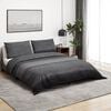 vidaXL Ensemble de housse de couette gris fonc&eacute; 140x200 cm Coton