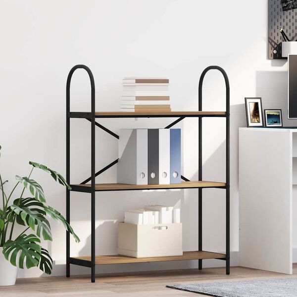 vidaXL &Eacute;tag&egrave;re Ch&ecirc;ne artisanal 80 x 30 x 109 cm Bois d'ing&eacute;nierie