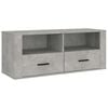 vidaXL Meuble TV Gris b&eacute;ton 100x35x40 cm Bois d'ing&eacute;nierie