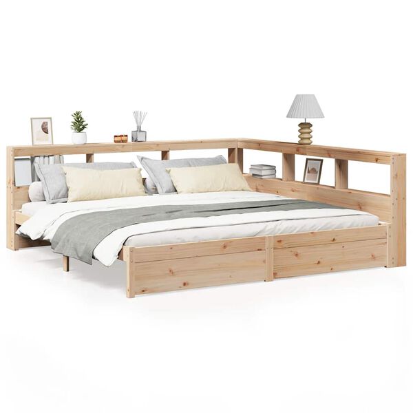 vidaXL Lit biblioth&egrave;que sans matelas 200x200 cm bois massif de pin
