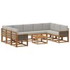 vidaXL Ensemble de canap&eacute;s d'ext&eacute;rieur 10 pc Naturel et gris clair