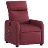 vidaXL Fauteuil de massage inclinable Rouge bordeaux Tissu