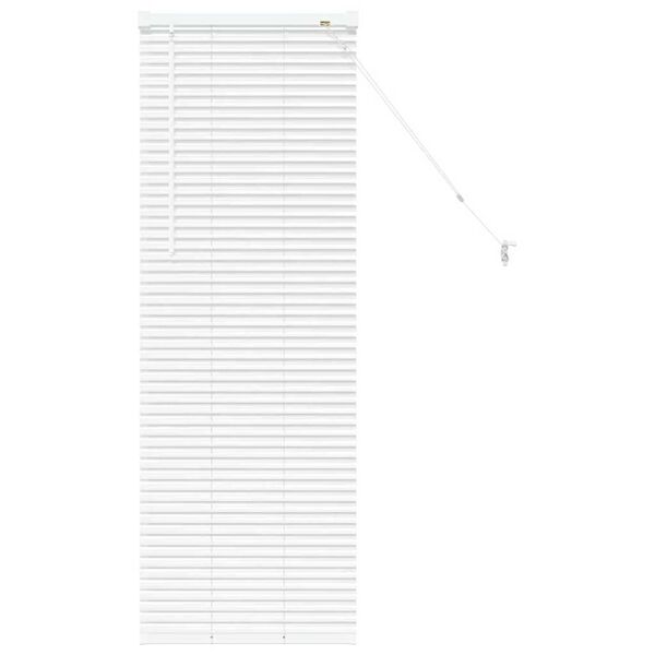 vidaXL Store de Fenêtre avec des rideaux Blanc Aluminium