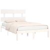 vidaXL Cadre de lit sans matelas blanc 120x200 cm bois massif