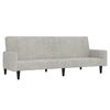 vidaXL Canap&eacute;-lit &agrave; 2 places Gris clair Tissu microfibre