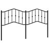 vidaXL T&ecirc;te de lit de remplacement m&eacute;tal noir 180 cm