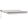 vidaXL Auvent r&eacute;tractable Gris clair et blanc 3 x 2,5 m