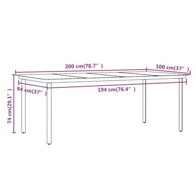 vidaXL Ensemble à manger de jardin avec coussins 9 pcs noir