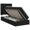 vidaXL Lit avec rangement et matelas Noir 100 x 200 cm tissu