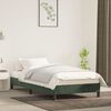 vidaXL Cadre de lit sans matelas vert foncé 100x200 cm velours