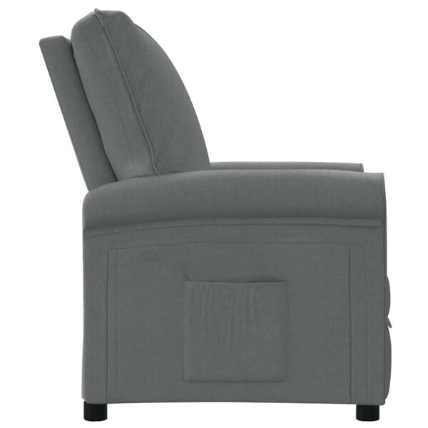 vidaXL Fauteuil inclinable Gris fonc&eacute; Tissu