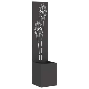 vidaXL &Eacute;cran de confidentialit&eacute; de jardin Floral Noir 32 x 150 cm