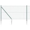 vidaXL Cl&ocirc;ture Euro avec des Pointes 25 x 1,2 m Acier recouvert de PVC