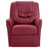 vidaXL Fauteuil de massage inclinable rouge bordeaux similicuir