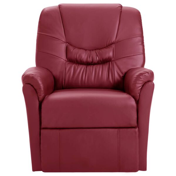 vidaXL Fauteuil de massage inclinable rouge bordeaux similicuir