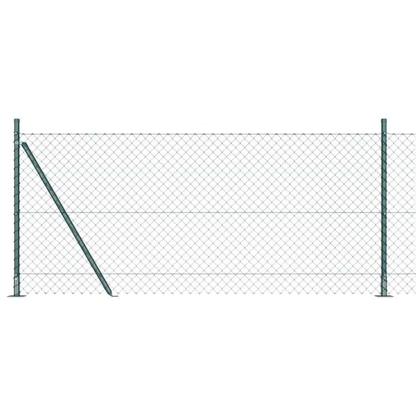vidaXL Poteau de cl&ocirc;ture. Vert 1 x 25 m (maille 60 x 60 mm) Acier
