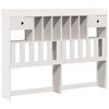 vidaXL Lit bibliothèque sans matelas blanc 160x200 cm bois pin massif