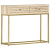 vidaXL Table console dor&eacute; 90x30x75 cm bois solide de manguier