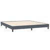 vidaXL Sommier &agrave; lattes de lit et matelas gris fonc&eacute; 200x210cm velours