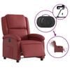 vidaXL Fauteuil inclinable électrique Rouge bordeaux Similicuir