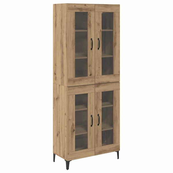 vidaXL Haut Armoire Montage mural Ch&ecirc;ne artisanal 69,5 x 34 x 180 cm