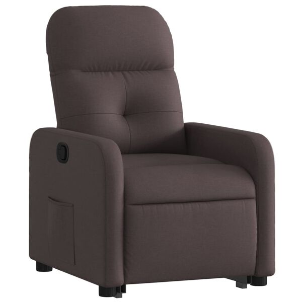 vidaXL Fauteuil inclinable marron fonc&eacute; tissu