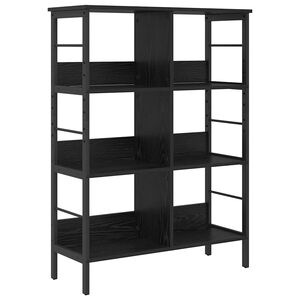 vidaXL &Eacute;tag&egrave;re 6 niveaux 82 x 32 x 112 cm Bois d'ing&eacute;nierie Ch&ecirc;ne noir