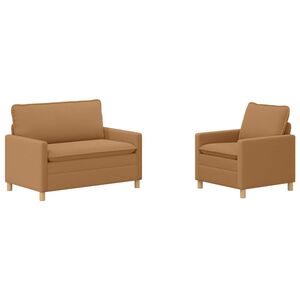 vidaXL Ensemble de Canap&eacute;s 2 pc Beige Tissu