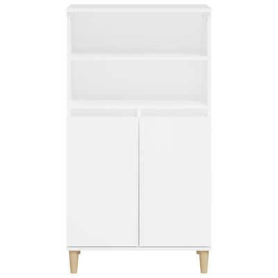 vidaXL Buffet haut Blanc 60x36x110 cm Bois d'ingénierie