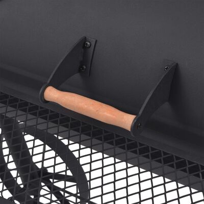 vidaXL Barbecue au charbon de bois avec étagère inférieure Noir XXXL