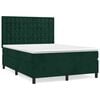 vidaXL Sommier &agrave; lattes de lit et matelas Vert fonc&eacute; 140x200cm Velours