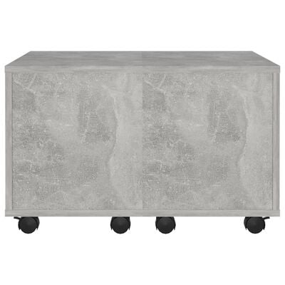 vidaXL Table basse gris béton 60x60x38 cm bois d'ingénierie