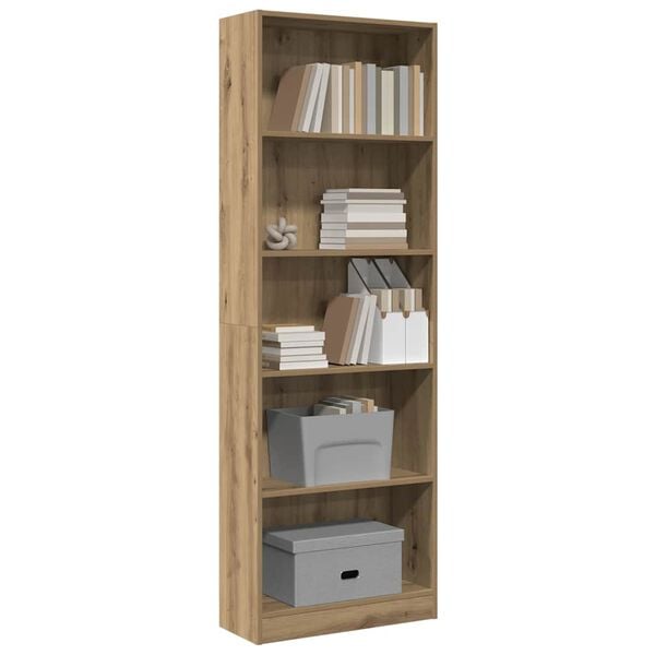 vidaXL Biblioth&egrave;que Ch&ecirc;ne Artisian 60x24x176 cm Bois d'ing&eacute;nierie