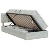 vidaXL Lit de Rangement Gris clair 90 x 190 cm Velours