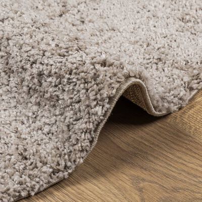 vidaXL Tapis shaggy PAMPLONA poils longs moderne beige Ø 240 cm