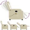 vidaXL Fauteuil de massage inclinable cr&egrave;me similicuir