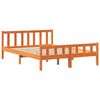 vidaXL Lit biblioth&egrave;que sans matelas cire marron 150x200cm bois massif