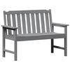 vidaXL Banc de jardin Gris clair 120 x 59 x 88 cm HDPE